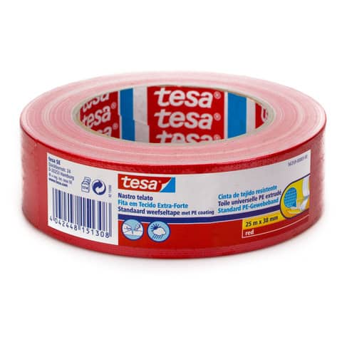 Nastro adesivo tesa TELATO 38 mm x 25 m rosso 56359-00003-00